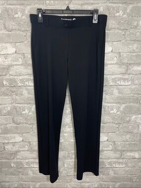 Betabrand Black Straight-Leg Yoga Stretch Trousers